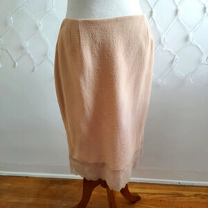 Anne Klein Skirt / Peach w/ Lace / Size 12 / Career